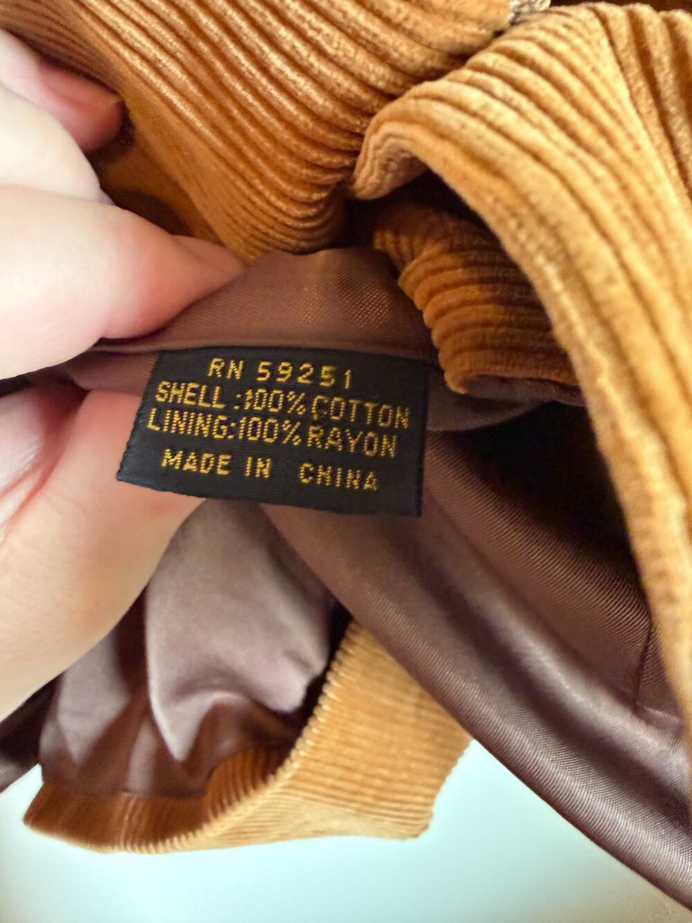 Vintage ABVIEN Camel Brown Corduroy Blazer Jacket Cotton Tailored Academia - Picture 6 of 8